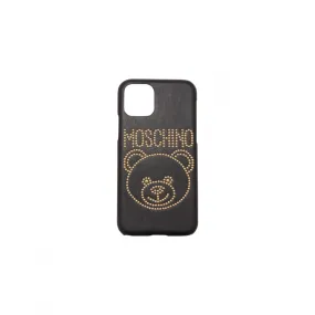 7265AP Custodia Teddy nera MOSCHINO cover compatibile 11pro