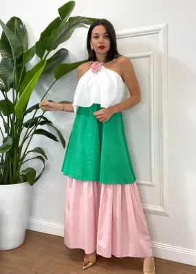 ABITO BICOLOR MAXI ROSA 369 rosa