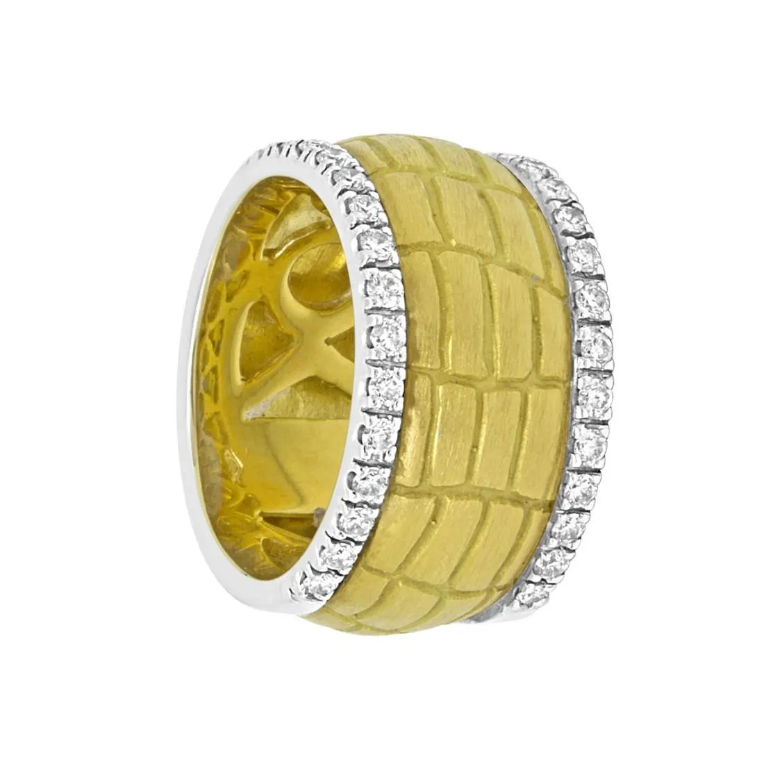 Anello in oro giallo con diamanti ct 0.60, misura 14