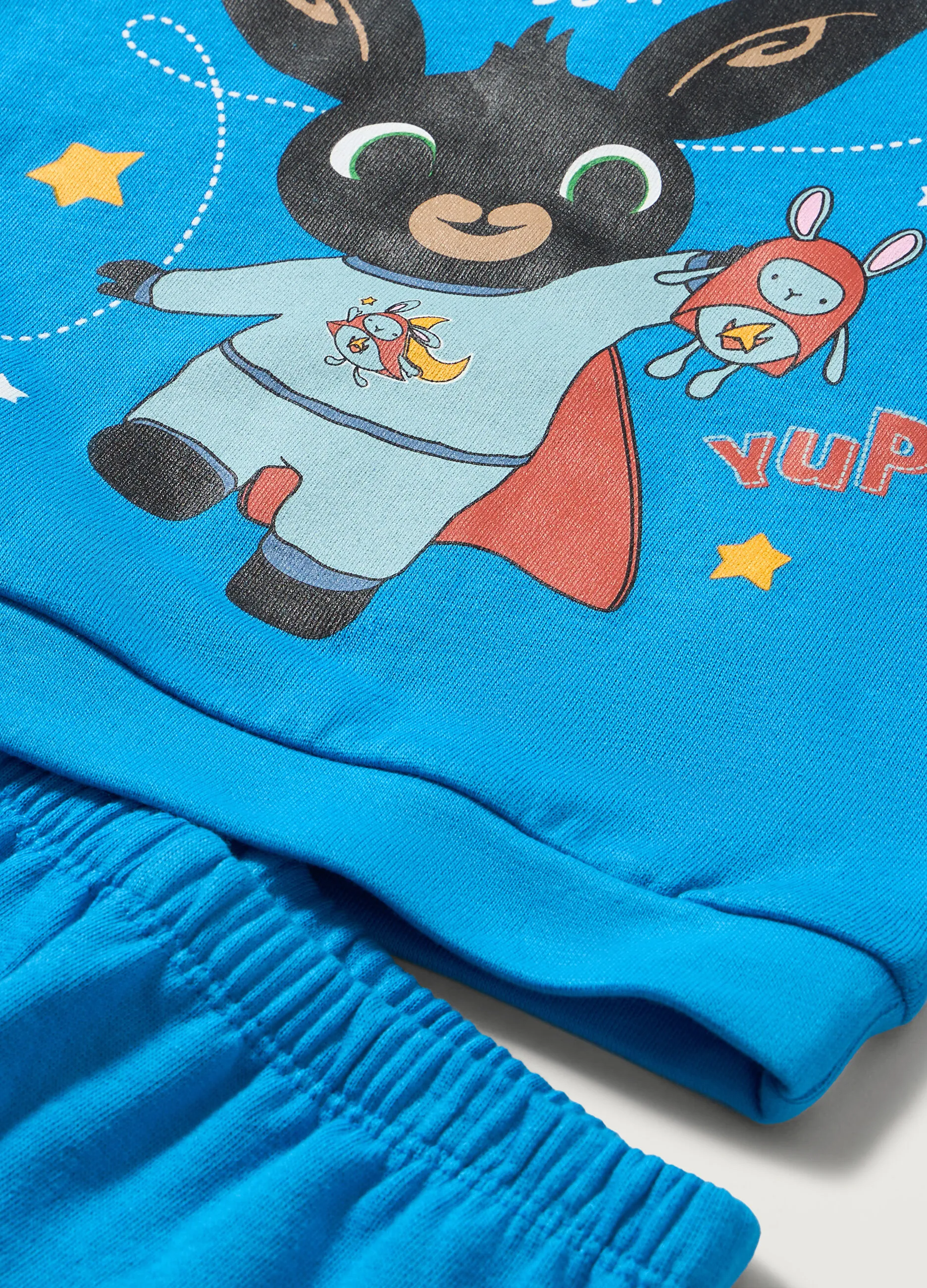 BLUKIDS  Set pigiama lungo in puro cotone fleece neonato