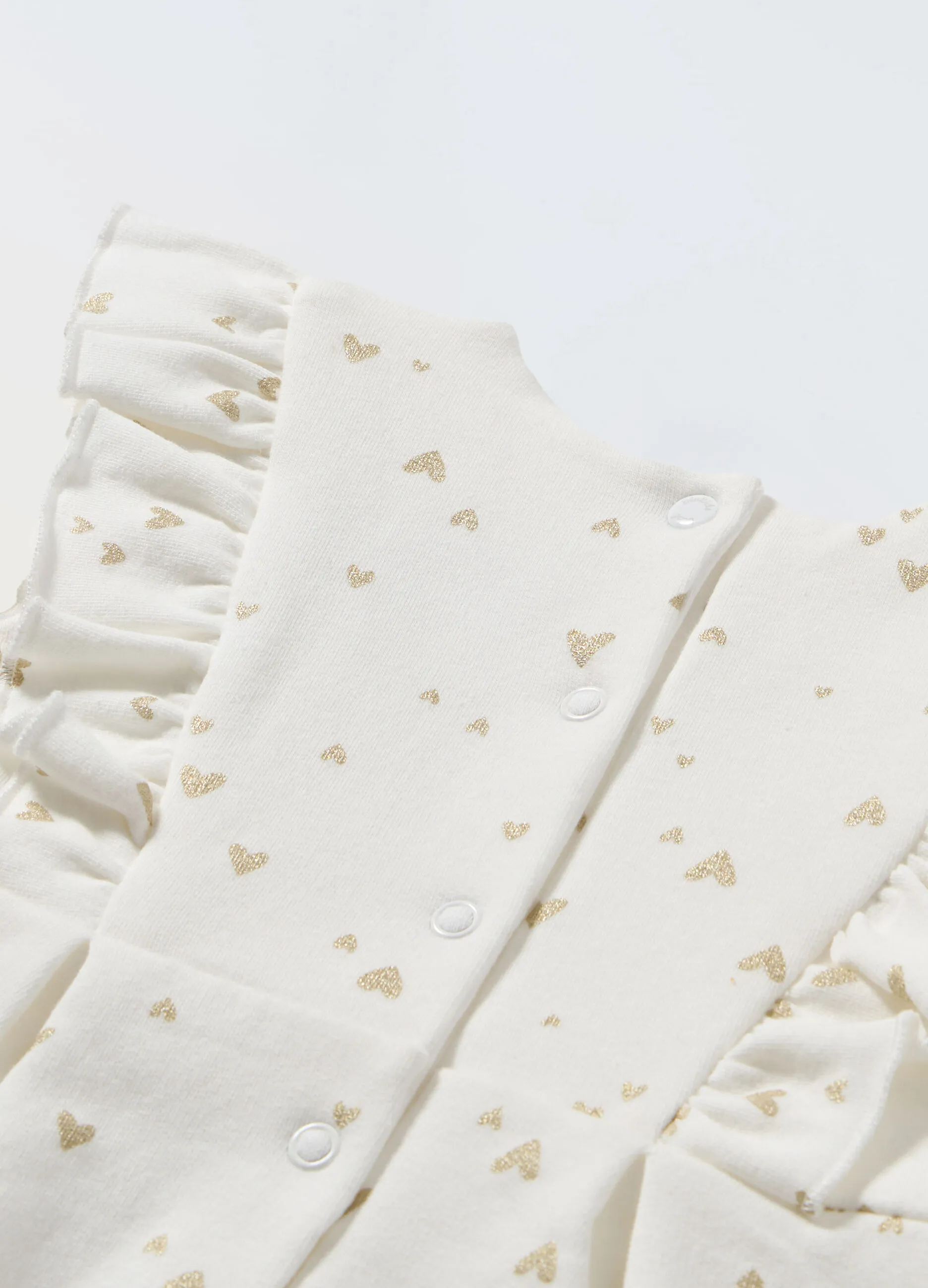 BLUKIDS  Vestito in cotone stretch con rouches neonata