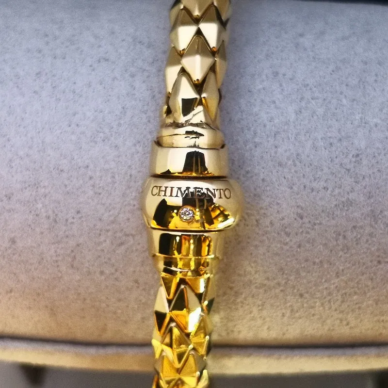 Bracciale CHIMENTO Stretch Classic flessibile in oro giallo 18 kt e diamanti 0,01 ct