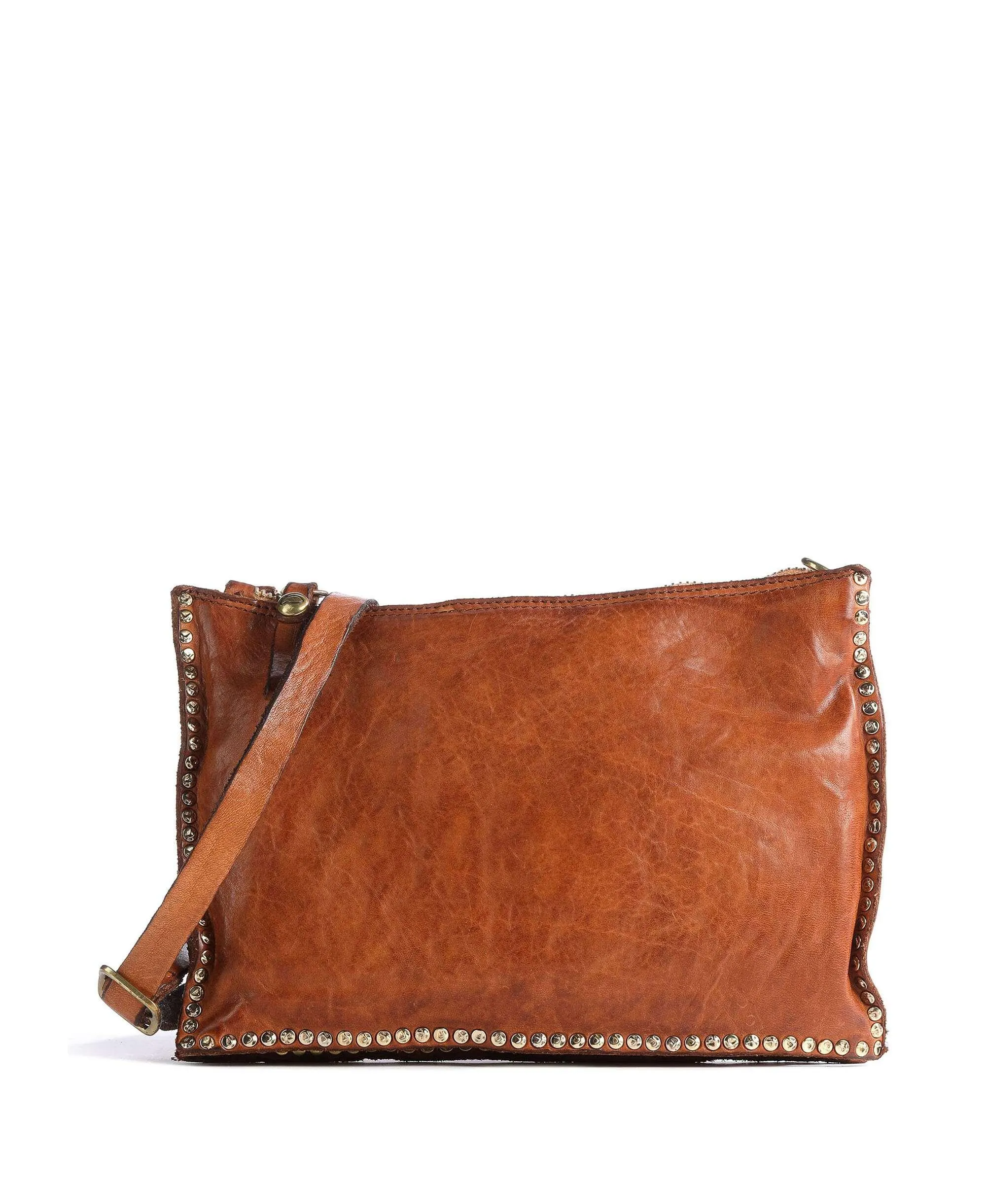  Campomaggi Borsa a tracolla pelle a grana fine cognac  
