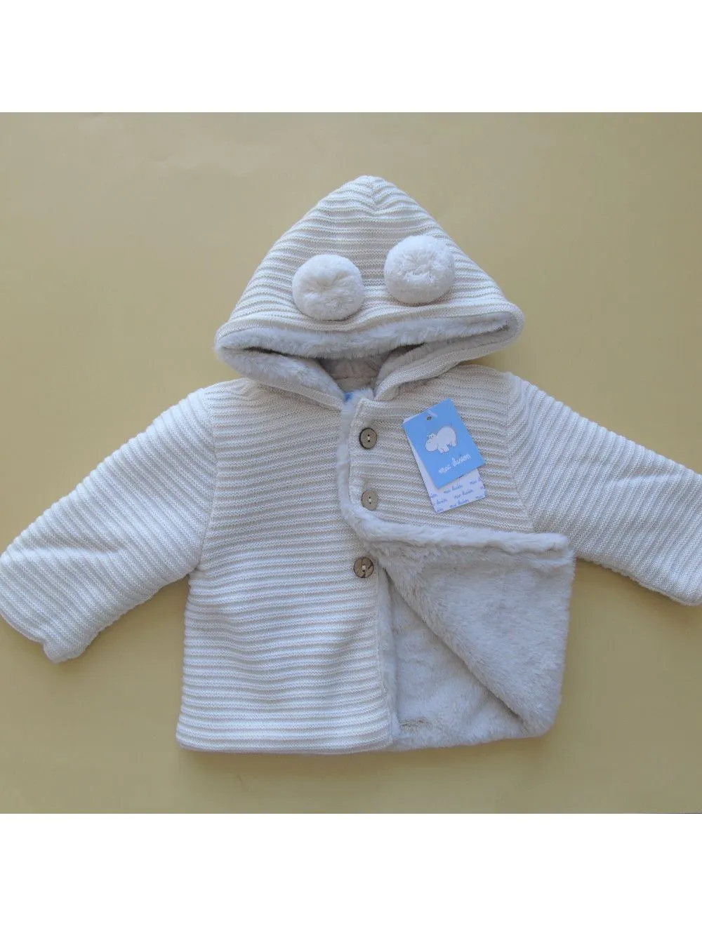  CAPPOTTO INVERNALE IN MISTO LANA E PELLICCIA INTERNA 