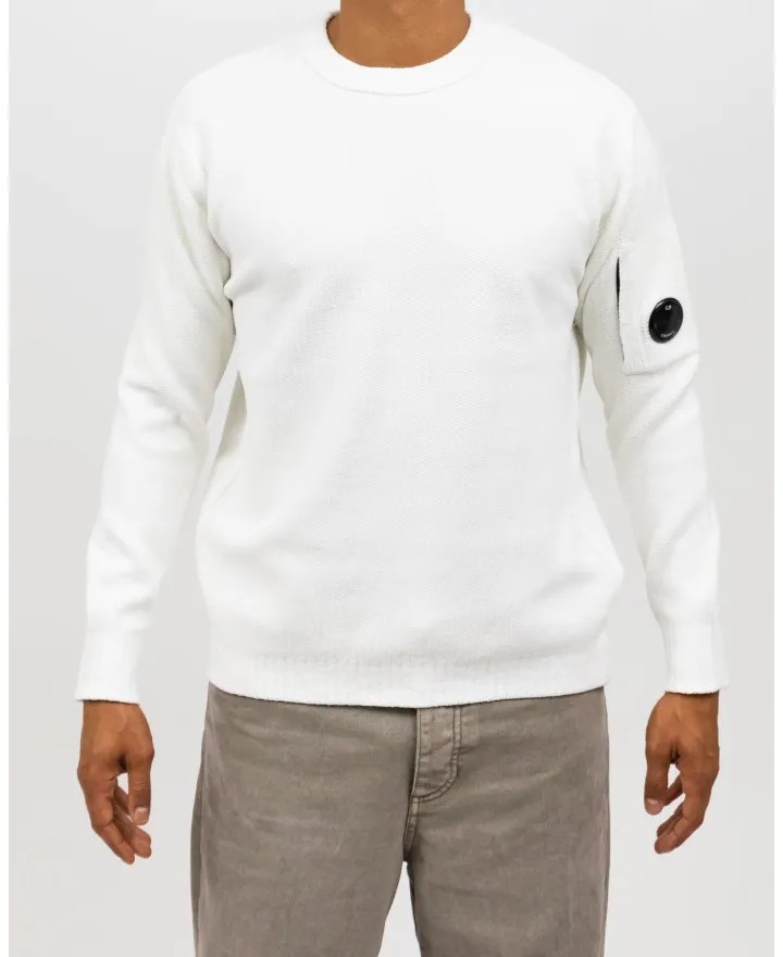 CP Company - Maglia Girocollo Bianca Uomo