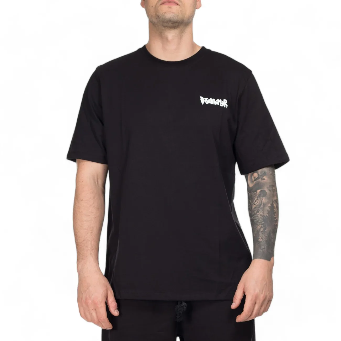 Disclaimer t-shirt nera basic