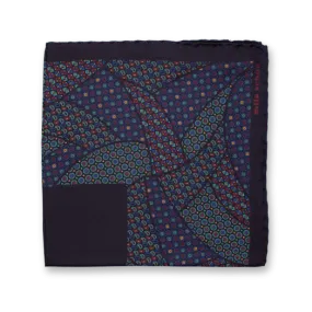 Fazzoletto da taschino Modern Paisley - Blu Scuro - Verde 