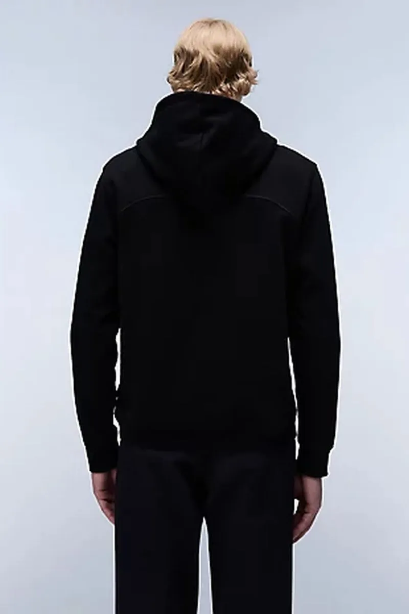 Felpa con Cappuccio Badge uomo Nero