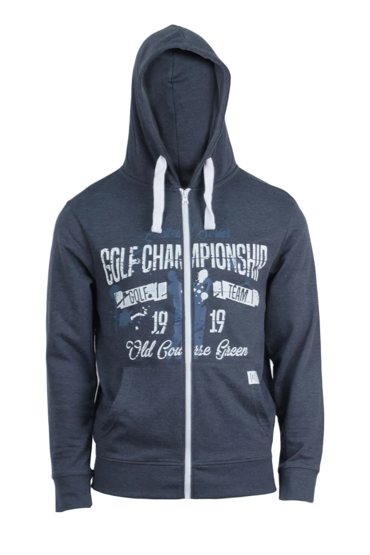 Felpa misto cotone full zip con cappuccio