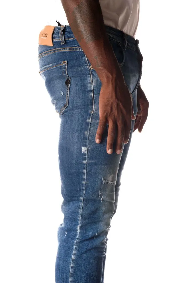 Jeans Slim Mike Uomo Blu