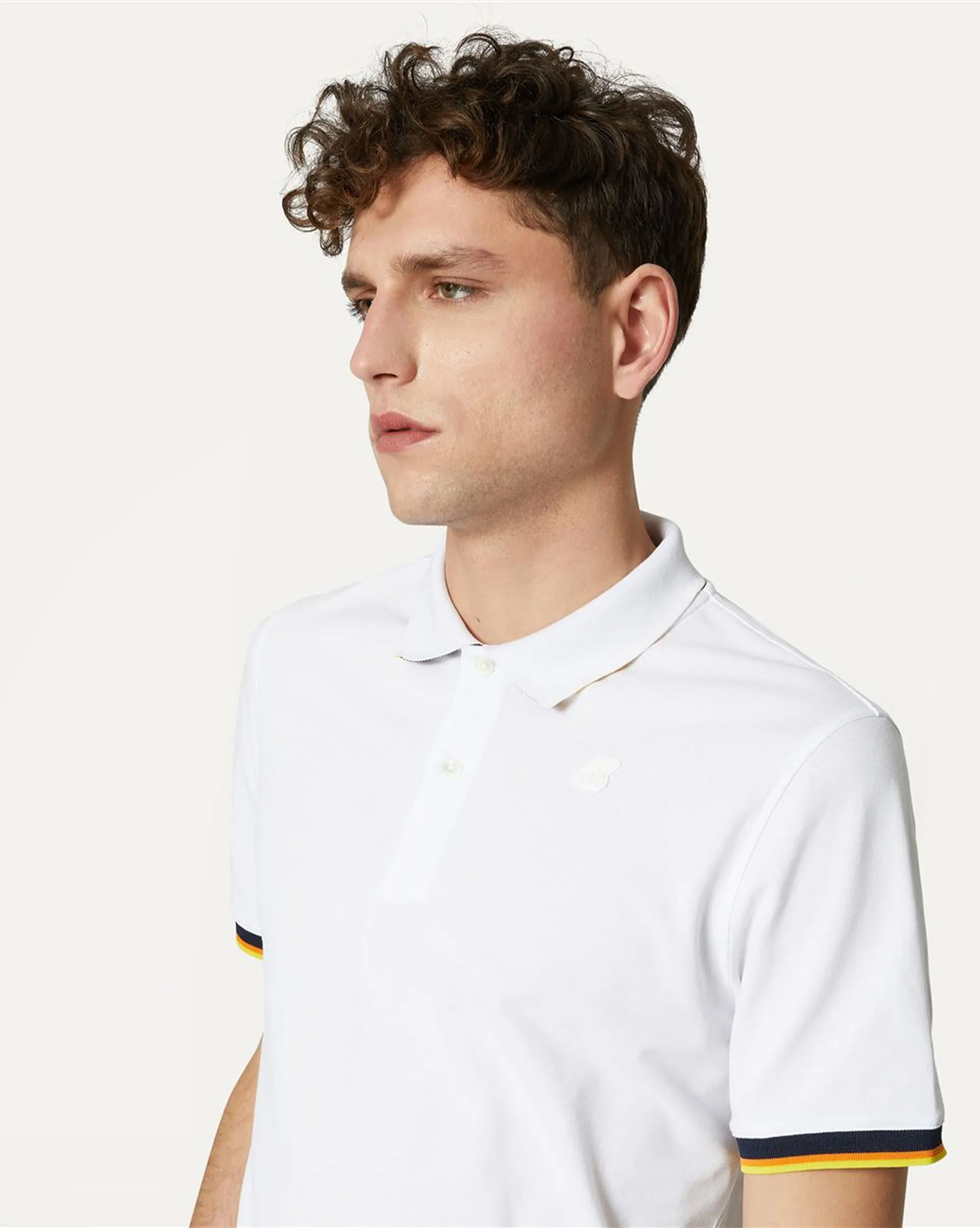K-way Polo Manica Corta Vincent Bianco Uomo