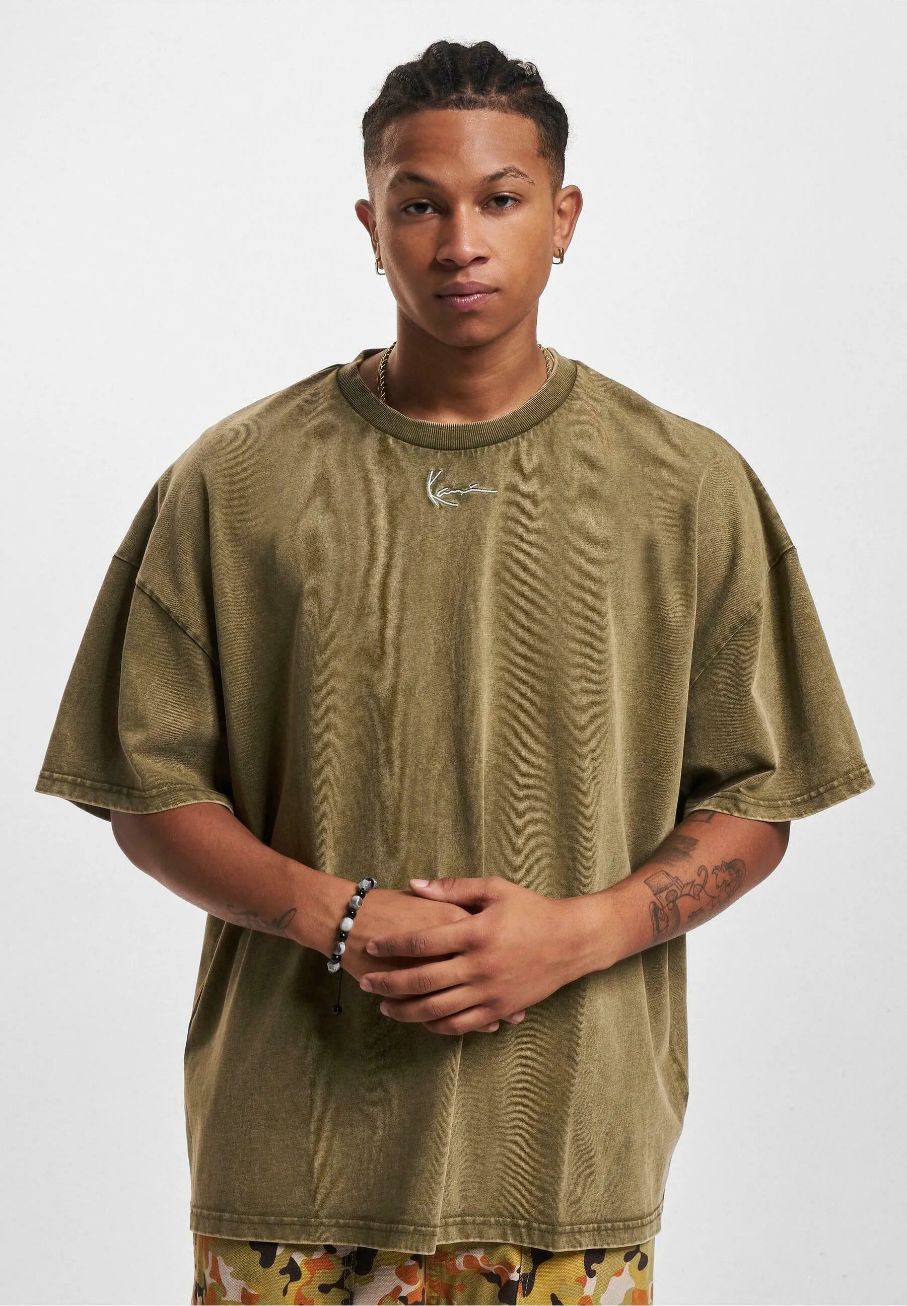 KK SMALL SIGNATURE HEAVY WASHED BOXY - T-shirt basic