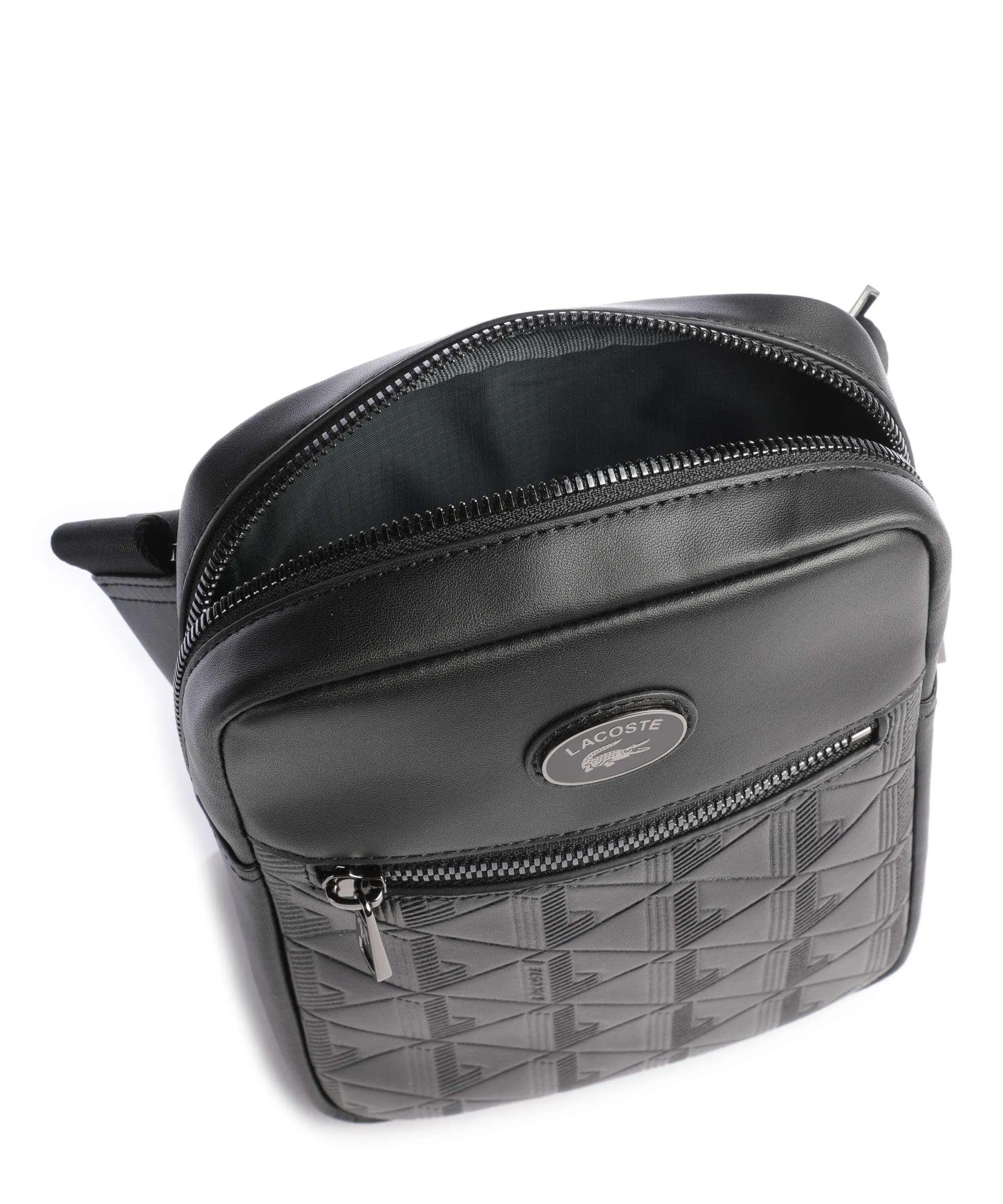  Lacoste Nomogramme Borsa a tracolla pelle sintetica nero  