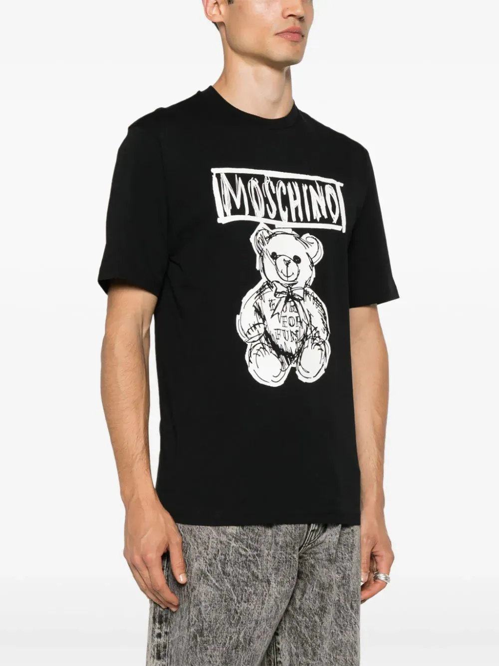 Maglietta di cotone Moschino con orsacchiotto