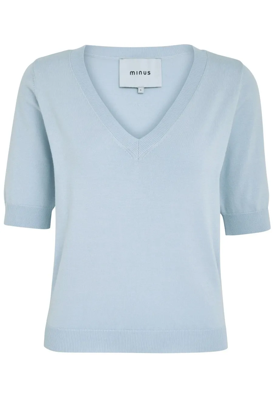 MIMILLA V- NECK KNIT TEE 1 - T-shirt basic