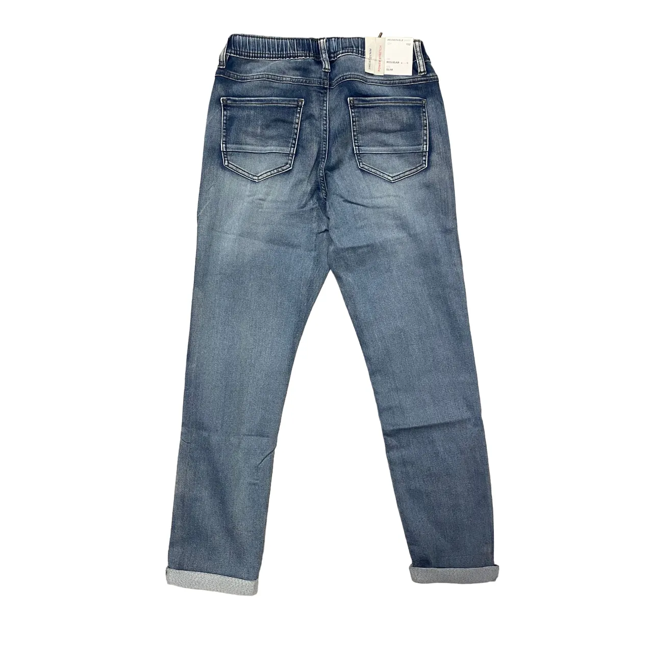 name it pantalone jeans da bambino con elastico al cinto Mryan slim 13197238lbd blu chiaro slavato