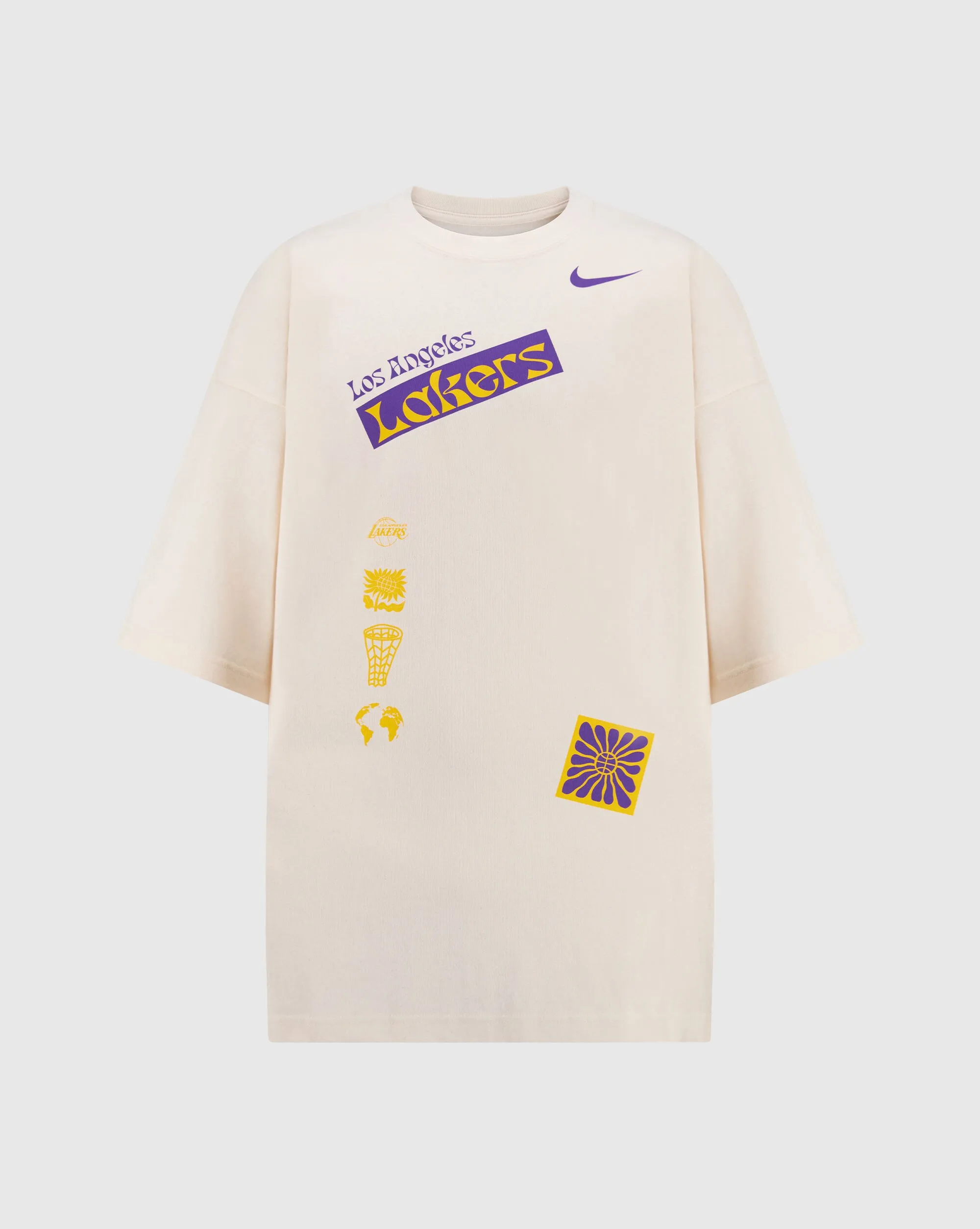Nike NBA T-Shirt Grafica Los Angeles Lakers Bianco Uomo
