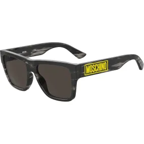 occhiali da sole Moschino neri forma Rettangolare