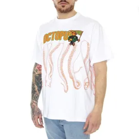 Octopus Octopus Athletic Tee White - Maglietta Girocollo Uomo Bianca    