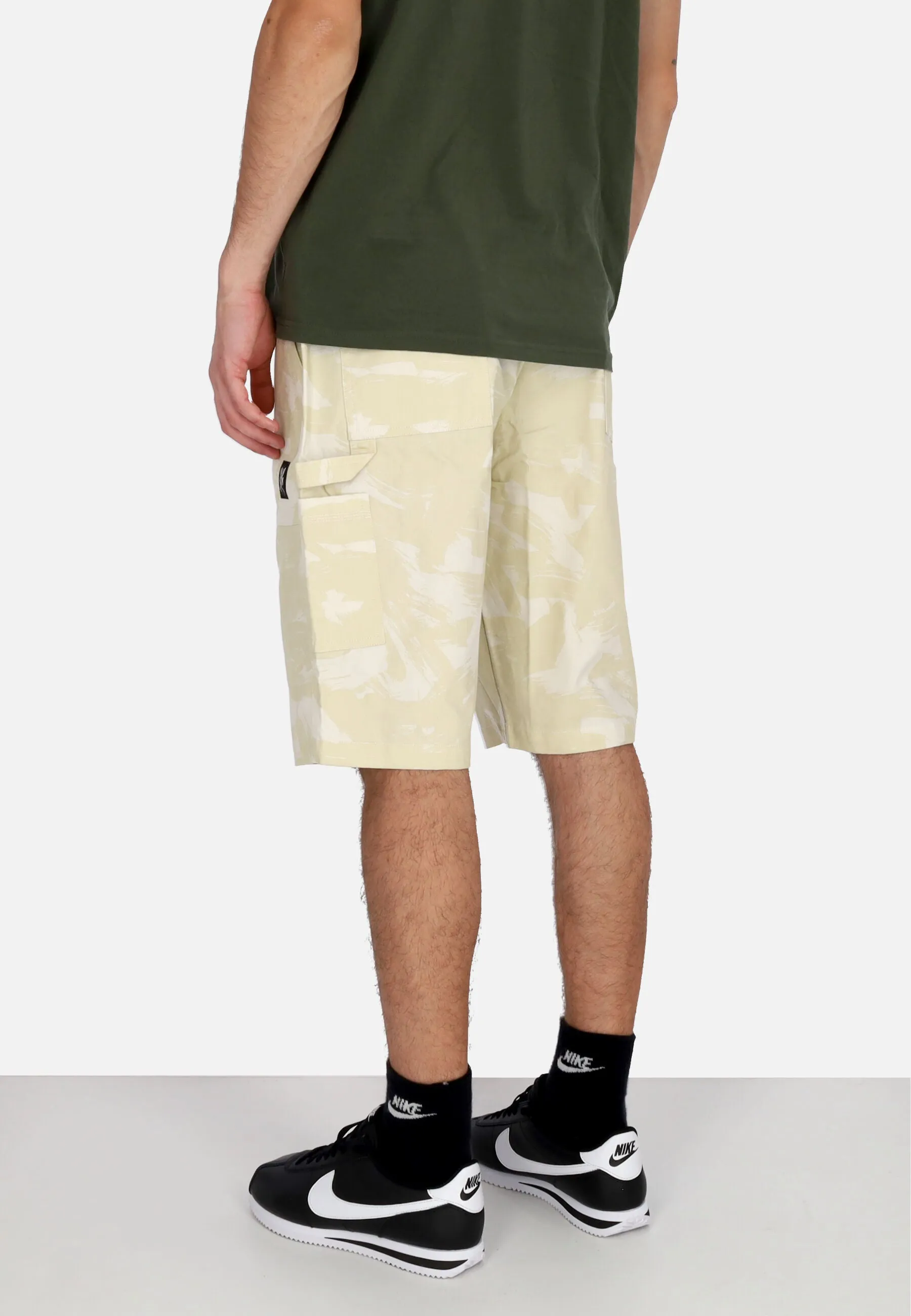 Pantalone Corto Uomo Worker Shorts Off White/camo