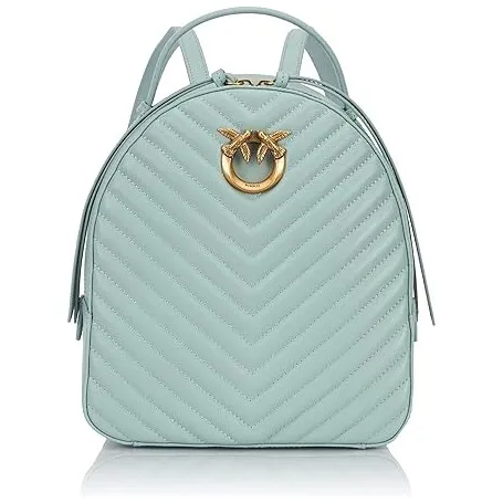 Pinko Love Click Backpack Vitello Nappato Chevron, Zaino Donna, Taglia Unica
