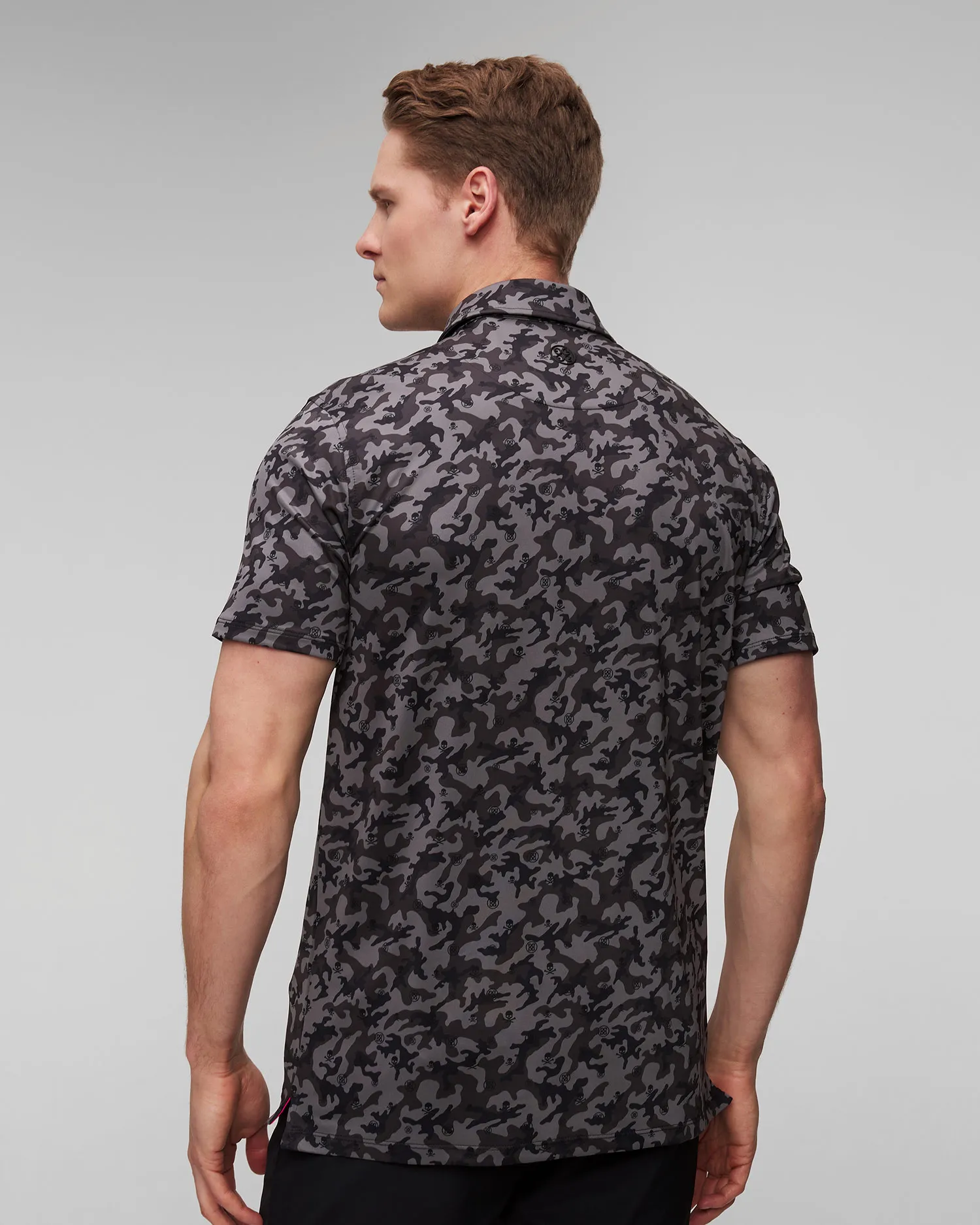 Polo grigio-nera da uomo G/Fore Mapped Icon Camo Tech Jersey Polo gmp000001-onyx