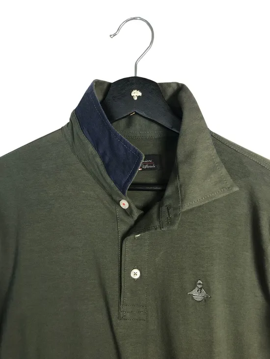 Polo Sottocollo Tessuto/verde