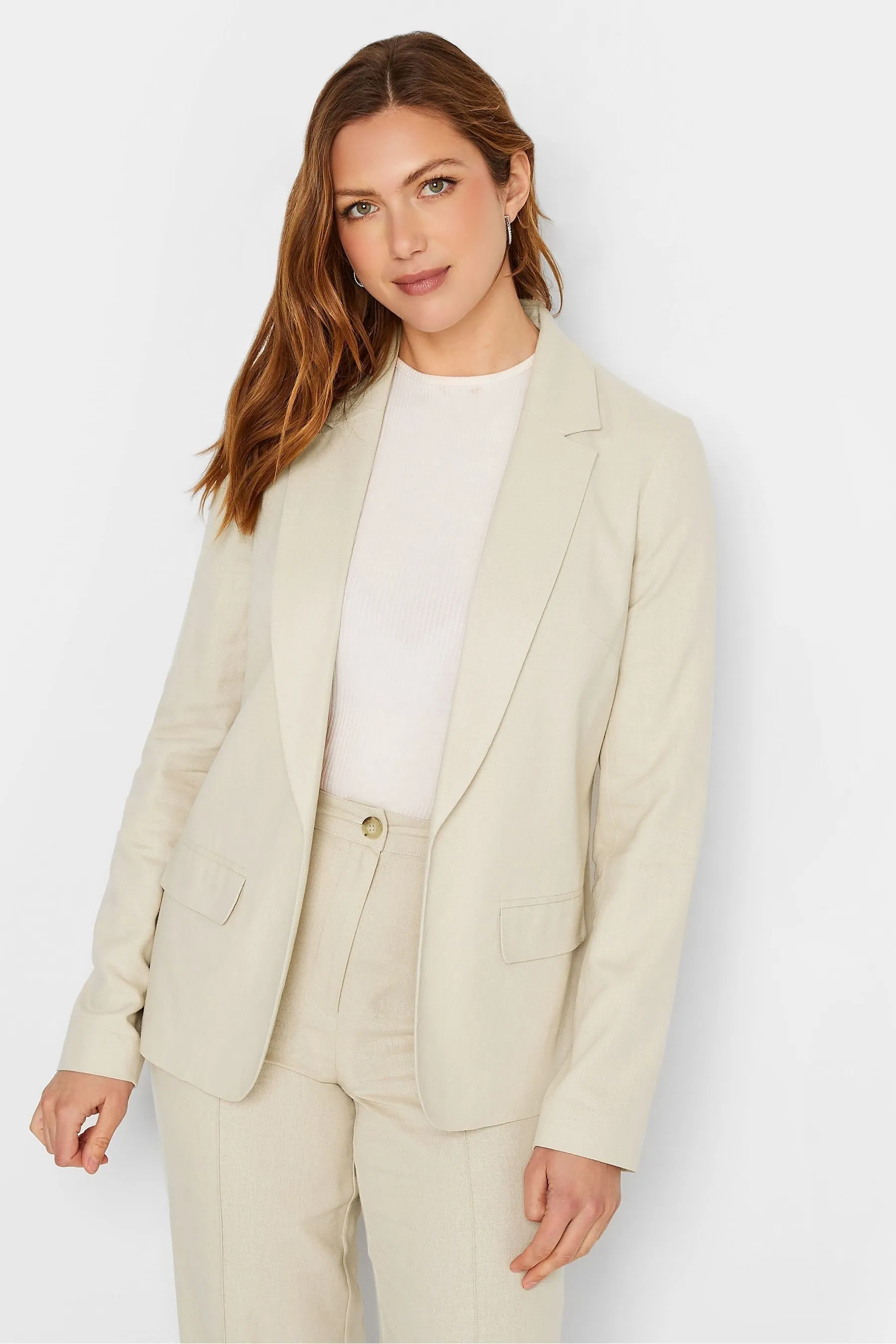 Sally - Giacca lunga in lino con Tall    