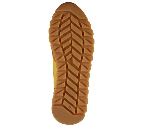 SANSIBAR sneakers da uomo in vera pelle con suola estraibile, scarpe stringate alla moda 10963 blu/grigio giallo/arancio beige/v