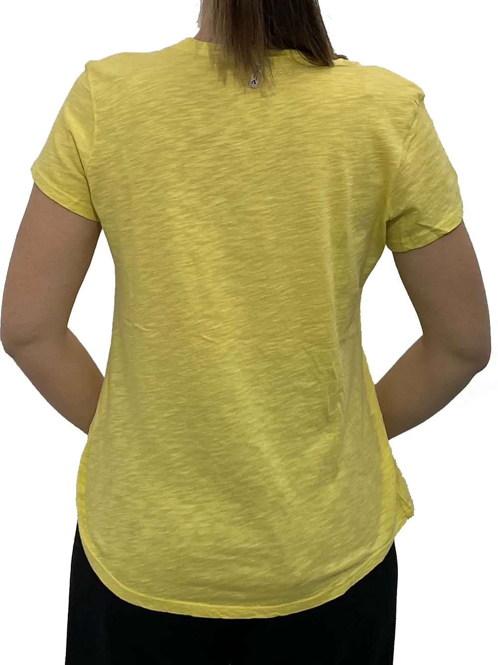 T-Shirt Deha gialla in cotone bio fiammato basic art:D63210