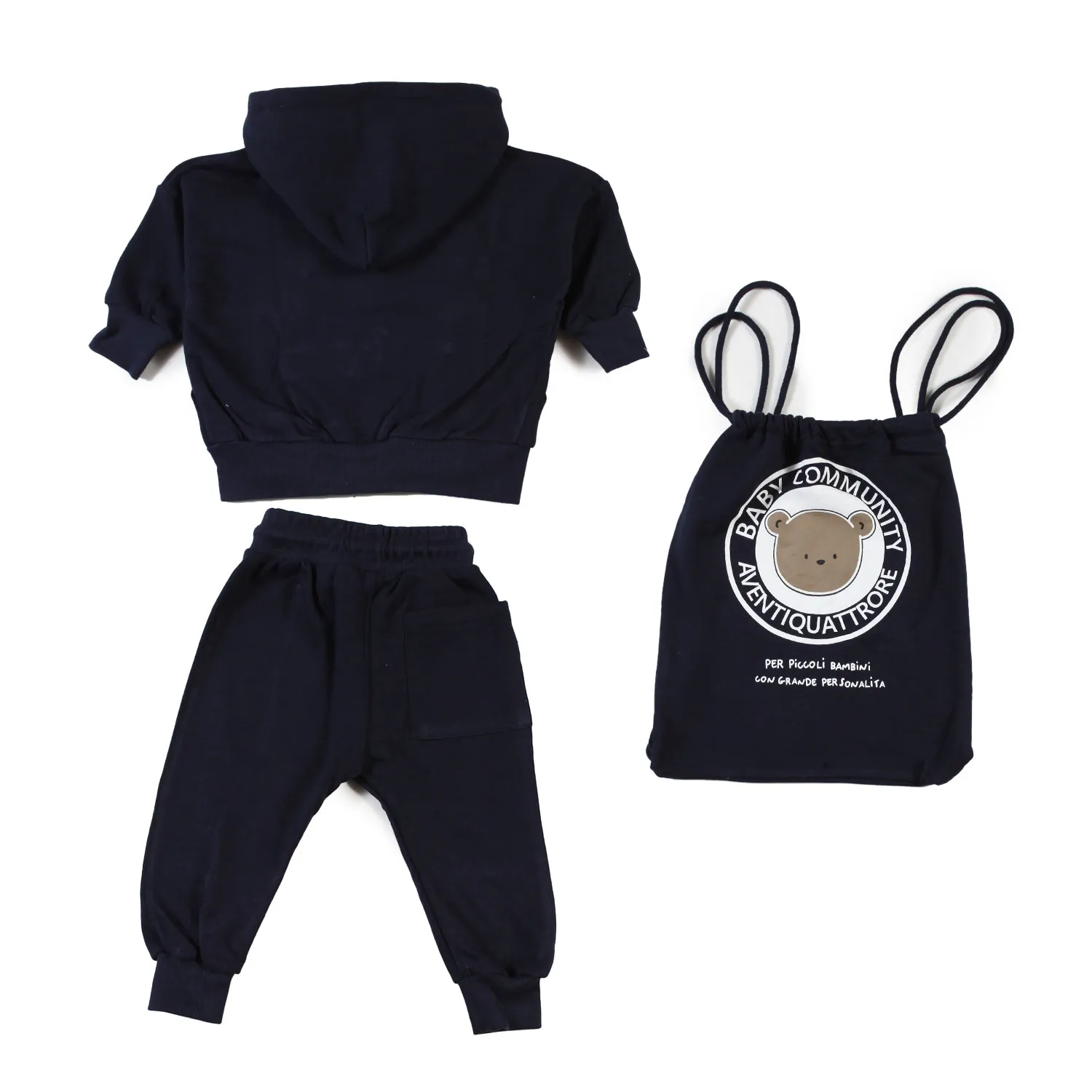 Tuta A24 Blu Navy E Bianca Bimbo E Bimba
