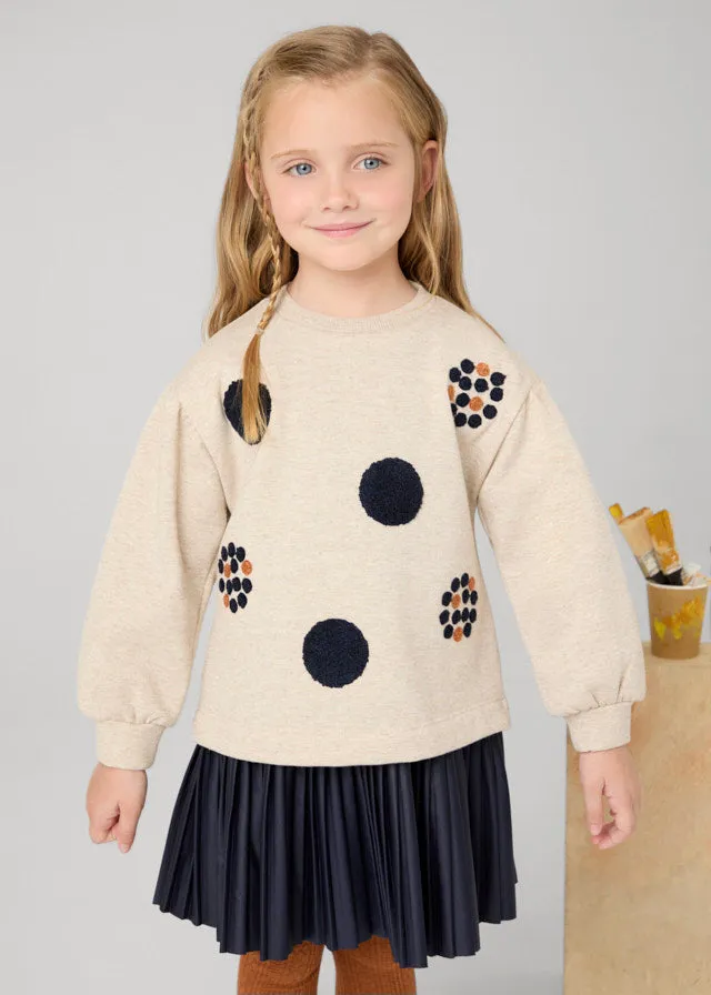 Vestito con felpa bambina