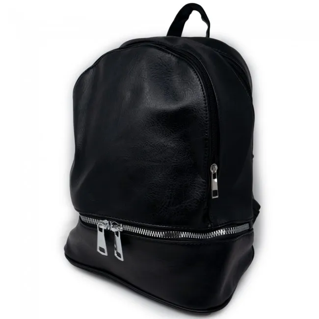 Zaino nero elegante con cerniera